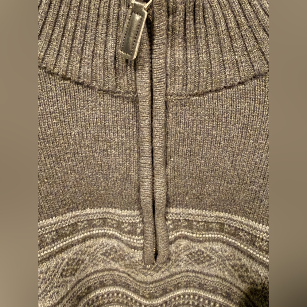 Oscar de la Renta Men’s Quarter-Zip Cotton Sweater - Size M - Picture 4 of 5